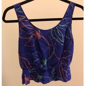 Anthropologie Sariah Blue Tank Top